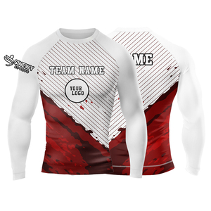 Rashguard à manches longues MMA de compression de qualité personnalisée pour hommes Logo personnalisé adulte vente en gros vêtements pour garçons avec fonction UPF50 - Product Image 4