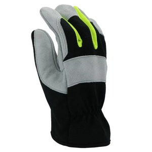 Guantes DE TRABAJO Rigger Guantes de seguridad de trabajo de cuero dividido de vaca Guantes de trabajo de goma con logotipo personalizado Guantes de trabajo de cuero de seguridad - Product Image 3