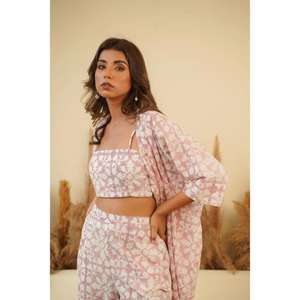 Ensemble coordonné streetwear pour femme, imprimé paisley, chemise boutonnée, pantalon droit, décontracté, coton, deux pièces, vêtements de détente, taille naturelle - Product Image 3