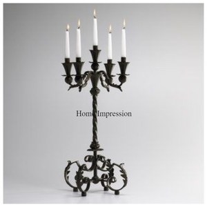 Candélabre en verre transparent d'aspect simple et standard pour les centres de table et la décoration de la maison et de l'hôtel à bas prix - Product Image 5