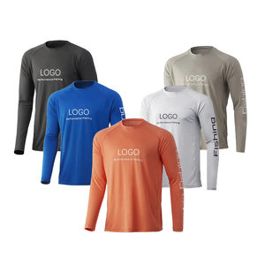 Personalizado de los hombres de las mujeres de manga larga de rendimiento ventilado SPF ropa de protección solar diseño de camuflaje transpirable impermeable UPF pesca - Product Image 1