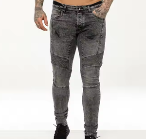 Los pantalones vaqueros bajos informales más vendidos, las últimas técnicas lavadas diseñadas con estampado de facciones para todas las estaciones, para invierno, otoño y verano - Product Image 1