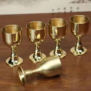 Luxury Pure Brass Round Barware Goblet Wine and <b>Beer</b> Goblet for Party New Year Birthday Christmas Decorative Barware - Product Image 2