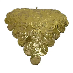 Estilo americano Navidad Decorativo Colgante Corazón Hoja de oro Color Hierro Adorno colgante de Navidad Personalizado a granel - Product Image 3