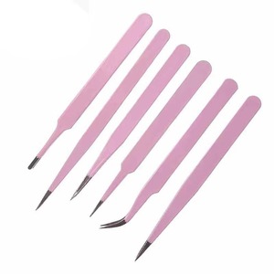 Pinzas para Pestañas de Acero Inoxidable HERMANN MEDITECH, Herramienta de Belleza de Precisión, Puntas Finas y Duraderas, Manipulación Precisa de las Pestañas - Product Image 2