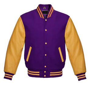 Dernière conception de haute qualité veste universitaire personnalisée hommes laine corps et manches en cuir Baseball vente en gros vestes Letterman College - Product Image 2