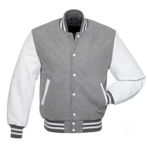 Chaqueta Varsity de Béisbol para Hombre de Alta Calidad, Fabricada por OEM, con Mangas de Cuero y Bordado Personalizado, Chaqueta de Invierno para Hombre - Product Image 5