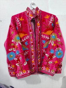 เสื้อแจ็คเก็ตผ้าซูซานีปักลายสั่งทำพิเศษ บุด้วยผ้าฝ้าย งานฝีมือประณีต กันน้ำและกันลม หลากสี - Product Image 4