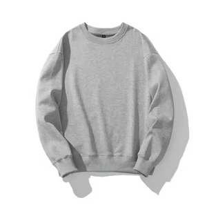 <b>Men's</b> <b>Grey</b> Crew Neck Pullover <b>Sweatshirt</b> Regular Fit Polyester/Cotton Fleece Digital Printing Casual Solid Winter Wear - Product Image 4