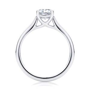 Bague de fiançailles solitaire taille radiant pour femme - Product Image 4