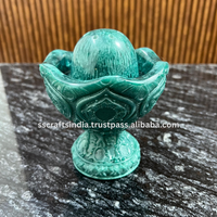 Brûleur d'encens décoratif en résine à motif arabe étoile d'anis, gravure florale, base en bois de santal, pour méditation et aromathérapie, élégant pour la maison