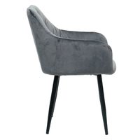 Vente en gros de meubles de restaurant rembourrés au design moderne chaises de salle à manger en tissu de velours avec pieds en métal