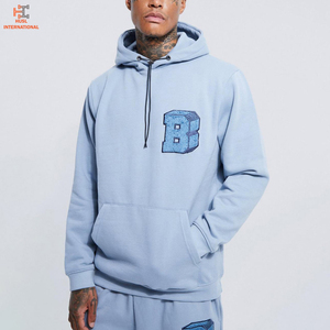 ชุดวอร์มผู้ชายแบบสั่งทำพิเศษ ไซส์ใหญ่ ทรงหลวม 2 ชิ้น เสื้อฮู้ดและกางเกงขายาว สำหรับฤดูหนาว ขนาดผู้ใหญ่ - Product Image 6