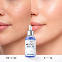 Sérum professionnel GHK-CU au peptide de cuivre bleu, acide hyaluronique, liquide anti-rides 30ml, réparation profonde, stimulant de collagène, anti-âge