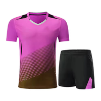 Uniforme de Tenis de Mesa Personalizable al por Mayor, Transpirable y Cómodo, de Manga Corta, para Hombre