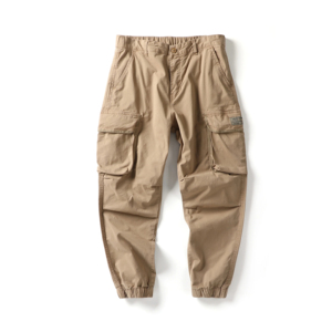 กางเกงคาร์โก้สตรีทแวร์ฮิปฮอปแบบใหม่ มีกระเป๋าหลายช่อง กางเกงลำลองผ้าฟลีซสำหรับฤดูร้อน มีโลโก้ที่เอว - Product Image 4
