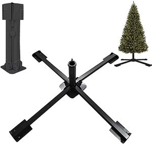Soporte exclusivo para árbol de Navidad de madera para interior, soporte para árbol de Navidad con rueda giratoria para decoración de árbol vivo, tamaño ajustable - Product Image 2