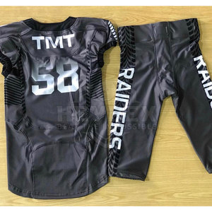 Conjunto de uniforme de diseño único de manga corta y transpirable de camiseta de fútbol americano con logotipo personalizado a la venta - Product Image 6