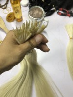 En gros 12A Remy Micro Lien Perles Double Dessiné Européen Cheveux Humains Nano Anneau Extension de Cheveux Européen