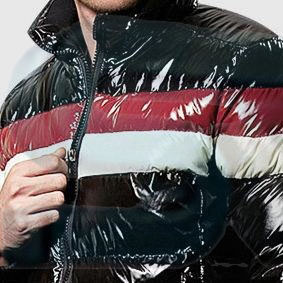 Fabricant de veste matelassée brillante pour hommes Veste d'hiver décontractée à col montant et coupe ajustée pour l'extérieur Logo personnalisé High Street - Product Image 6