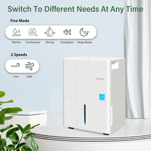 โคเบคทัล 1500 ตร.ม. เครื่องลดความชื้นอัจฉริยะ Ft. Energy Star เงียบสำหรับบ้าน พื้นที่คลานงอได้ ใช้ไฟฟ้า น้ำยา R410A R290 แบบพกพา สำหรับรถบ้าน มาตรฐาน ROHS ผลิตจากพลาสติก - Product Image 2