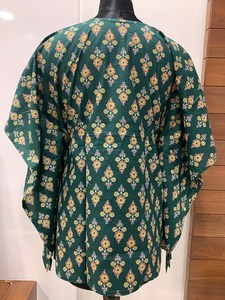 Caftán estampado ligero de alta calidad para mujer, ropa de playa de verano abstracta étnica vibrante, encaje de cintura alta de estilo informal holgado - Product Image 3