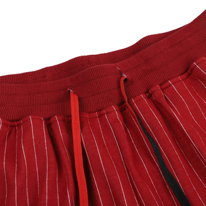 Short rouge décontracté pour hommes, rayures, cordon de serrage à la taille, course à pied, avec Service OEM, coton personnalisé, toutes tailles - Product Image 3