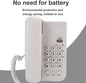Téléphone filaire <span class=keywords><strong>fixe</strong></span>, téléphone <span class=keywords><strong>fixe</strong></span> classique rétro, téléphone analogique pour hôtel bureau à domicile - Product Image 2