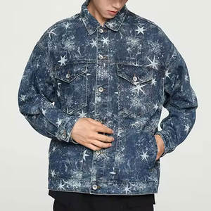 High Quality <b>Rhinestone</b> Jeans <b>Jacket</b> Stylish Outerwear Custom Design Fashion Street Wear <b>Rhinestone</b> Jeans <b>Jacket</b> - Product Image 3