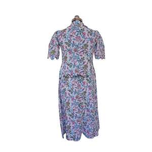 2025 Women's Romantic <b>Midi</b> <b>Dress</b> Casual <b>t</b> <b>Shirt</b> Style Customizable Washable Eco-Friendly Clothing Button Decoration Natural - Product Image 6