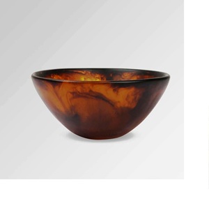 Bol et plat de service décoratifs en résine écologique - Utilisation en fête, passe au lave-vaisselle, personnalisable - Product Image 3