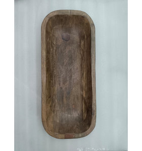 Plato de Servir de Madera de Mango, Estilo Vintage, Decoración de Cocina, Tazón de Madera para Ensalada, Tazón Decorativo - Product Image 2