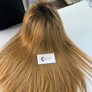 Sun Hair Company Ombre Brun Cheveux Vierges Droite Frontale Lace HD Front Perruques sans colle Perruques Extensions de cheveux humains vietnamiens - Product Image 3