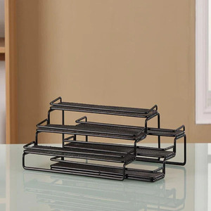 Hot Sell Glass <b>Spice</b> Rack Organize with Style and Clarity Kitchen Hotel Office <b>Storage</b> Holders Racks - Product Image 2