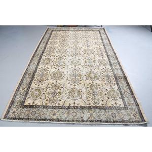 Vintage Turkish Rug, 5.8x9.8 ft Rug, Brown <b>Yellow</b> Camouflage Rug - Product Image 3