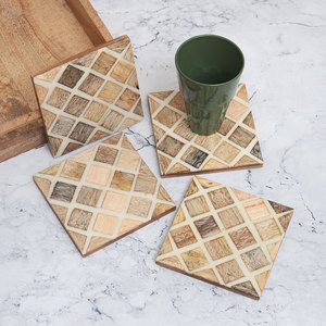 Venta caliente Vajilla Posavasos para bebidas Mesa Casera Diseño antiguo Incrustaciones de hueso Taza de té Almohadillas a precio al por mayor - Product Image 4