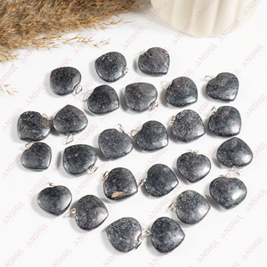 Wedding and Party Wear Best Quality Beautiful Design Crystal Gemstone Hematite <b>Heart</b> Shape Pendants at Bulk Purchase - Product Image 1