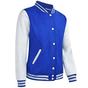 Chaquetas universitarias ligeras de lana de algodón suave para hombre, chaqueta de béisbol universitaria de diseño único, tela de lona bordada - Product Image 4