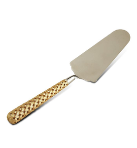 Serveur à gâteau décoratif en acier design antique de haute qualité avec poignées en acrylique outils personnalisés polis brillants - Product Image 6