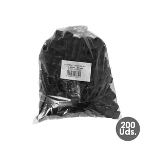 Tappo interno quadrato in plastica 20x20 mm. Nero. Confezione da 200 Unità. - Product Image 3