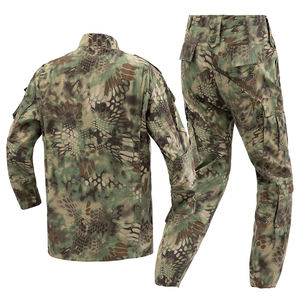 Conjunto de Chaqueta y Pantalones de Entrenamiento Táctico en Estilo Patrón Pitón Verde, Hecho con Material Resistente Ripstop de 230g - Product Image 3