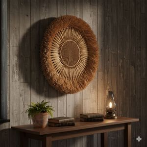 SURYA WALLDECORE Arbre à bananes en écorce de bananier, artisanat en macramé - Product Image 5