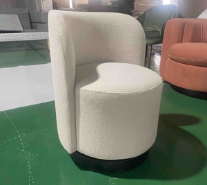 Sillas de Comedor Tapizadas con Ruedas, Sin Necesidad de Ensamblaje, Sillón Moderno con Ruedas para Comedor, Dormitorio, Sala de Estar, Sala de Lectura - Product Image 3