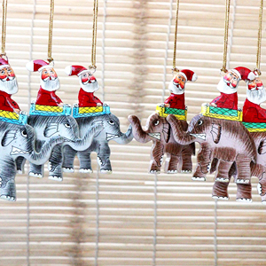 ชุดลูกบอล & ต้นไม้กระดาษซานต้าสำหรับตกแต่งต้นคริสต์มาสสามชิ้น - Product Image 1