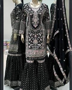 Designer indien exclusif ethnique Bollywood Wear New Party Wear Sharara Suit élégant Salwar Kameez du fournisseur indien - Product Image 5