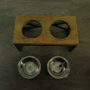 Ensemble de gamelles doubles en bois écologiques pour chiens et chats - Product Image 3