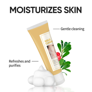 Crème nettoyante blanchissante avec <span class=keywords><strong>gel</strong></span> raffermissant <span class=keywords><strong>Mascara</strong></span> Gold Silver Cap brosse nettoyante mousse anti-acné pour un usage quotidien OEM ODM disponible - Product Image 2