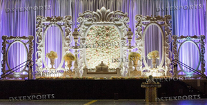 การตกแต่งเวทีด้วยไฟเบอร์ที่หรูหรา ทันสมัย และเรียบง่ายสำหรับงานแต่งงานแบบอินเดียใต้  ตกแต่งห้องจัดเลี้ยงสุดอลังการ  งานอีเวนต์ในนิวแฮมป์เชียร์ - Product Image 4