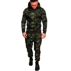 Chándal para hombre, conjunto de 2 piezas, sudadera de camuflaje, pantalones de chándal, conjunto de ropa deportiva para hombre, pantalones con capucha tácticos de primavera para Fitness - Product Image 5