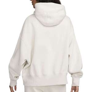 Sweat à capuche brodé personnalisé de haute qualité pour femmes pull surdimensionné en tricot uni avec col zippé sweats à capuche respirants pour femme - Product Image 4
